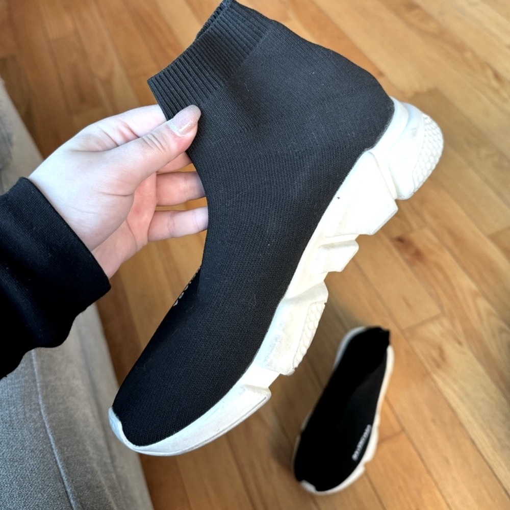 Black Slip-On Sock Sneakers